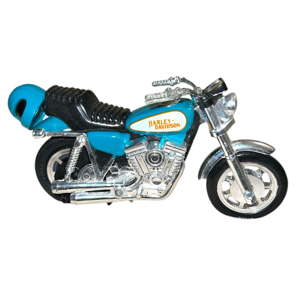 Harley-Davidson Blue and Silver Kids Toy Motorcycle